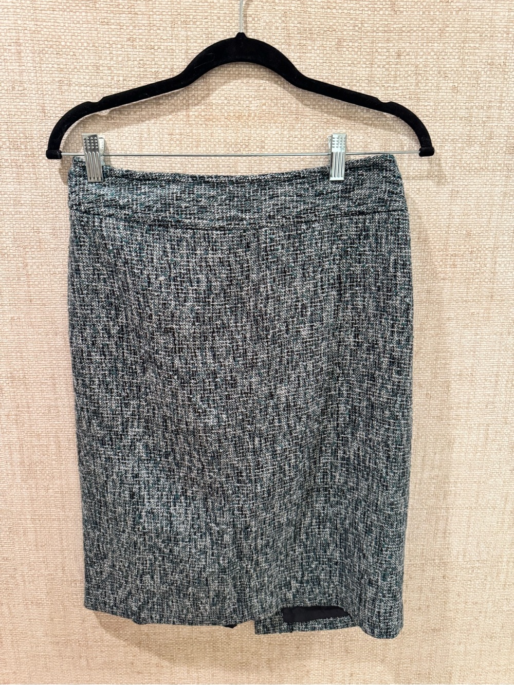 Ann Taylor LOFT Women’s Tweed turquoise Gray Lined Wool Blend